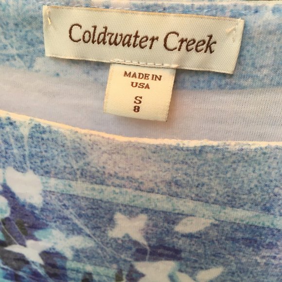 Pretty "watercolor" Floral tee - Coldwater Creek - Picture 2 of 10